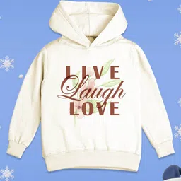 NUSYL Girls Typography Printed Hooded Sweatshirt-image-26