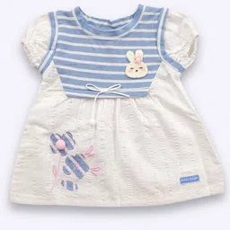 KIKO Girls Striped Cotton Fit & Flare Dress-image-25
