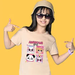 NUSYL Girls Graphic Printed Round Neck Cotton Oversized T-shirt-image-99