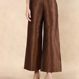 RAREISM Women Tailored Straight Fit High-Rise Cotton Trousers-image-38