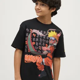 Jack & Jones Junior Boys Pure Cotton Graphic Printed Round Neck Tshirt-picture-37
