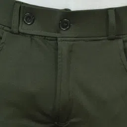 UNDERLOOP Men Slim Fit Mid-Rise Easy Wash Trousers image 2