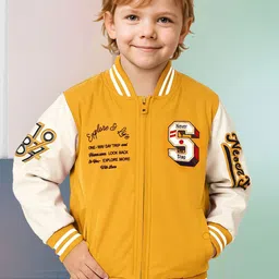 LURE JUNIOR Boys Stand Collar Typography Printed Bomber Jacket-picture-25