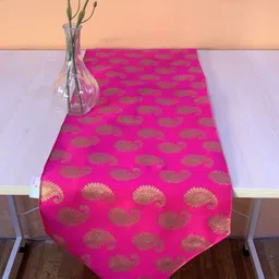 Pink Parrot Pink Checked Table Runner image 1