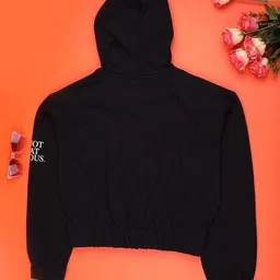 V-Mart Girls Printed Hooded Sweatshirt image 4