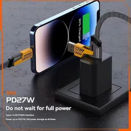 YAARISTYLE 4-in-1 Cable 1 m 4-in-1 Multi-Port Fast Charging, Data Sync Cable for Lightning, Type-C, USBA130 image 2