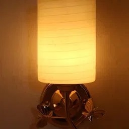 1ST TIME White Printed Metal Traditional Rectangle Shaped Wall Lamp image 5