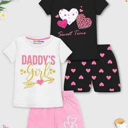 YK X Trampoline Girls Printed T-shirt with Shorts-picture-3