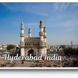 India Hyderabad Acrylic Fridge Magnet | 2x3 Inch | 4mm Thick Glossy Finish Print Fridge Magnet Pack of 1-image-1