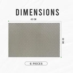Black Gold Pack of 6 PVC Dining Non-Slip Table Placemats image 4