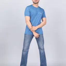 WILD ELEPHANT Men Pack Of 2 Solid Round Neck T-shirts image 3