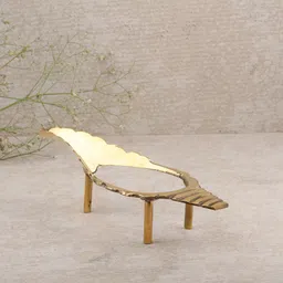 dokchan 5.5 Inch Brass Shankh Stand for Holding Conch Shells Only Stand Without Shankh Decorative Shankh-picture-22