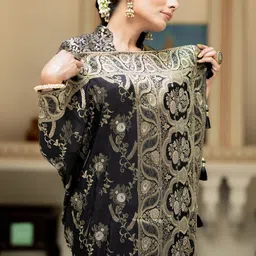 ZIKARAA Ethnic Motifs Zari Heavy Work Saree image 3