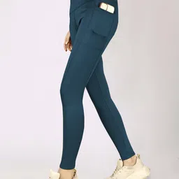 nexsus apparels Women Solid Dark Green Track Pants image 2