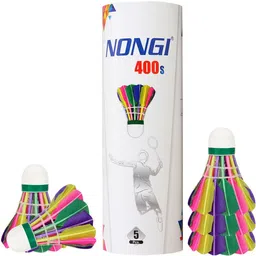 400s colored feather badminton shuttle for indoor and outdoor badminton sports Feather Shuttle - Multicolor-image-20