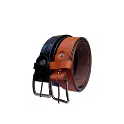 PERKED Men Textured Leather Belt image 2