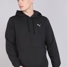 puma Men Full Sleeve Solid Hooded Sweatshirt image 1