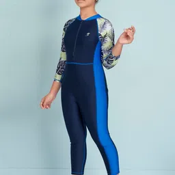 Muhuratam Girls Printed Round Neck Legsuit With Goggle image 5