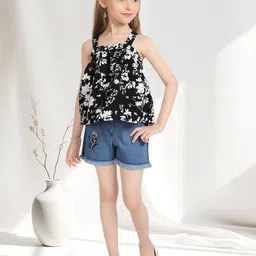 Lei-Chie Girls Printed Top with Shorts-image-0