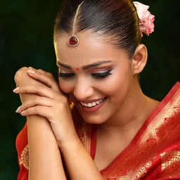 Ruby Raang Gold-Plated Kundan Studded Maang Tikka-image-50