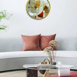 RANDOM White & Green Printed Analogue Contemporary Wall Clock image 2