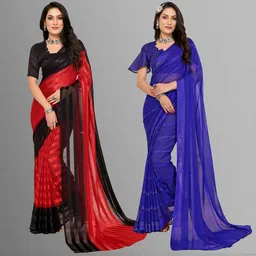 Moda Rapido Pack Of 2 Striped Saree-picture-10