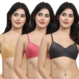 LILY Women Pack Of 3 Full Coverage T-shirt Bra image 5