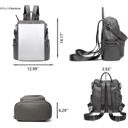 truearch Women Solid Medium Backpack image 2