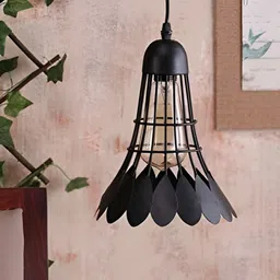 KINIS Black & Gold-Toned Textured Abstract Shaped Ceiling Lamp image 3