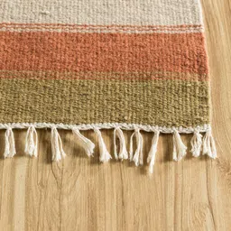 jaipur rugs Red Geometrical Wool 4 ft X 6 ft Rectangle Flat Weaves image 5