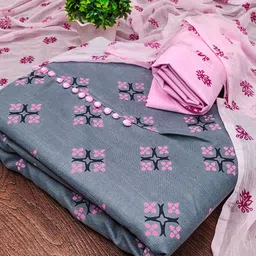 HERE&NOW Floral Printed Unstitched Dress Material-picture-42