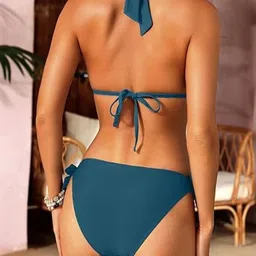 D ATTIRES Halter Neck Swim Bikini Set image 2