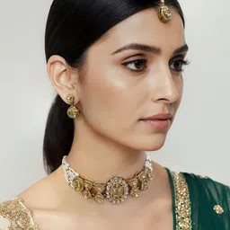 Kalakrith Milano Stone-Studded & Beaded Jewellery Set-picture-15