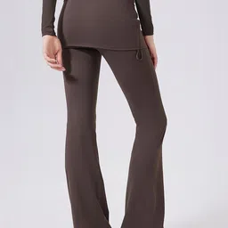 LULU & SKY Women Flared High-Rise Trousers image 3