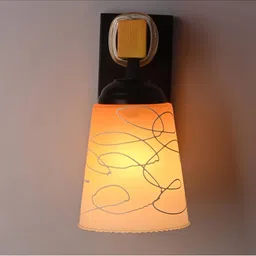 1ST TIME Yellow & White Colourblocked Wood Contemporary Rectangle Shaped Wall Lamp image 4