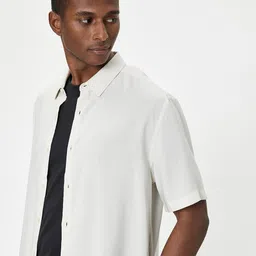 Koton Spread Collar Short Sleeves Casual Shirt-picture-35