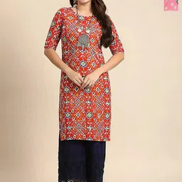 Ethnic basket Women Pack of 2 Ethnic Motifs Printed Crepe Kurta-picture-18