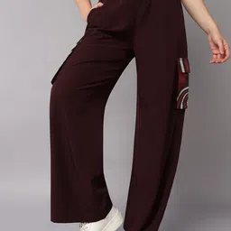 The Roadster Lifestyle Co. Women Wide Leg Printed Cargo Trouser-image-84