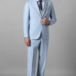 louis philippe Men Two Piece Suit Solid Suit-picture-19