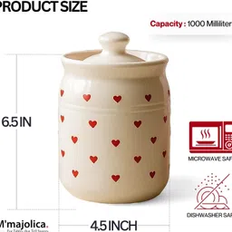 m’majolica Ceramic Pickle Jar - 1000 ml image 2