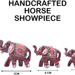 bainada industries Handcrafted Rajasthani Elephant With Howdah Figurine For Home Décor-Sky Blue Decorative Showpiece - 8 cm image 2