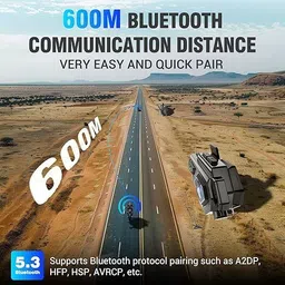 Edyell C8 PRO Motorcycle Bluetooth Intercom Headset|Connecting2Riders|600mRangeWireless Smart Headphones image 2