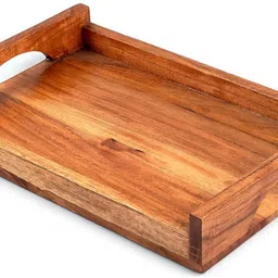 nohunt Handcrafted Wooden Serving Tray, Decorative Tray for Dining, Kitchen &Home Decor Tray-picture-18