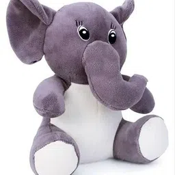 zoqqi Sitting Elephant Soft Toy Animal For Kids - 28 cm image 2