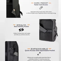 strendy Medium 30 L Laptop Backpack Momentum - Water Resistant, Stylish Travel image 4