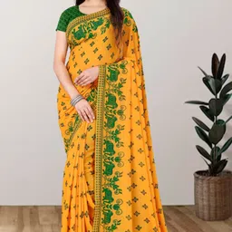 kashvi Printed Daily Wear Georgette Saree image 1