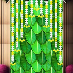 dhara collections DharaCollections Banana Leaf Washable Backdrop | Polyester Taiwan image 3