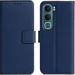 Back Cover for Vivo Y31 5G Premium PU Leather Flip Cover with Card Slots & Stand Feature-image-4