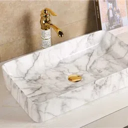nerobi BIG SIZE DESIGNER PREMIUM TABLE TOP COUNTER TOP WASH BASIN 24x14x5 (Glossy )414 Table Top Basin image 2