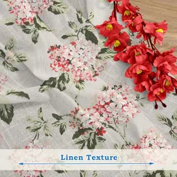 the linen company 274 cm (9 ft) Long Door Cotton Transparent Curtain (Pack Of 2) image 2